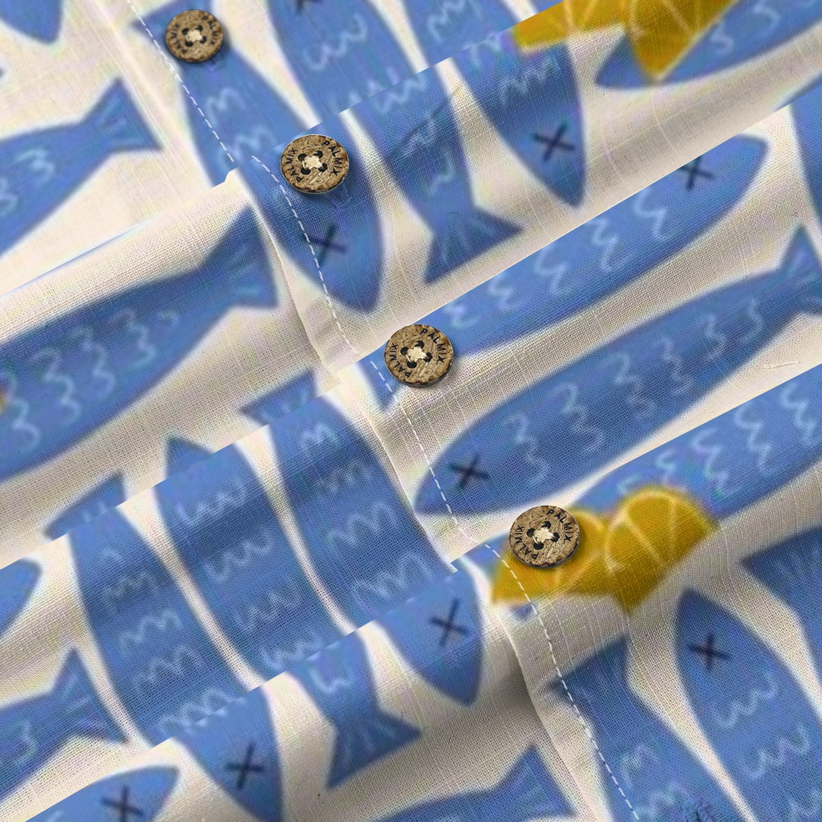 Blue Fish & Lemon Hawaiian Shirt