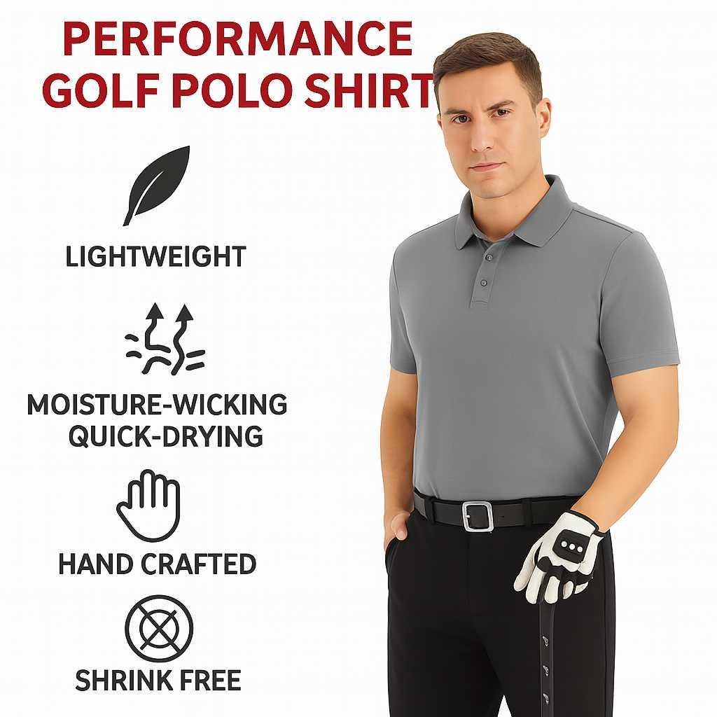 Personalized Face Photo Golf Polo Shirt, Father's Day Gifts