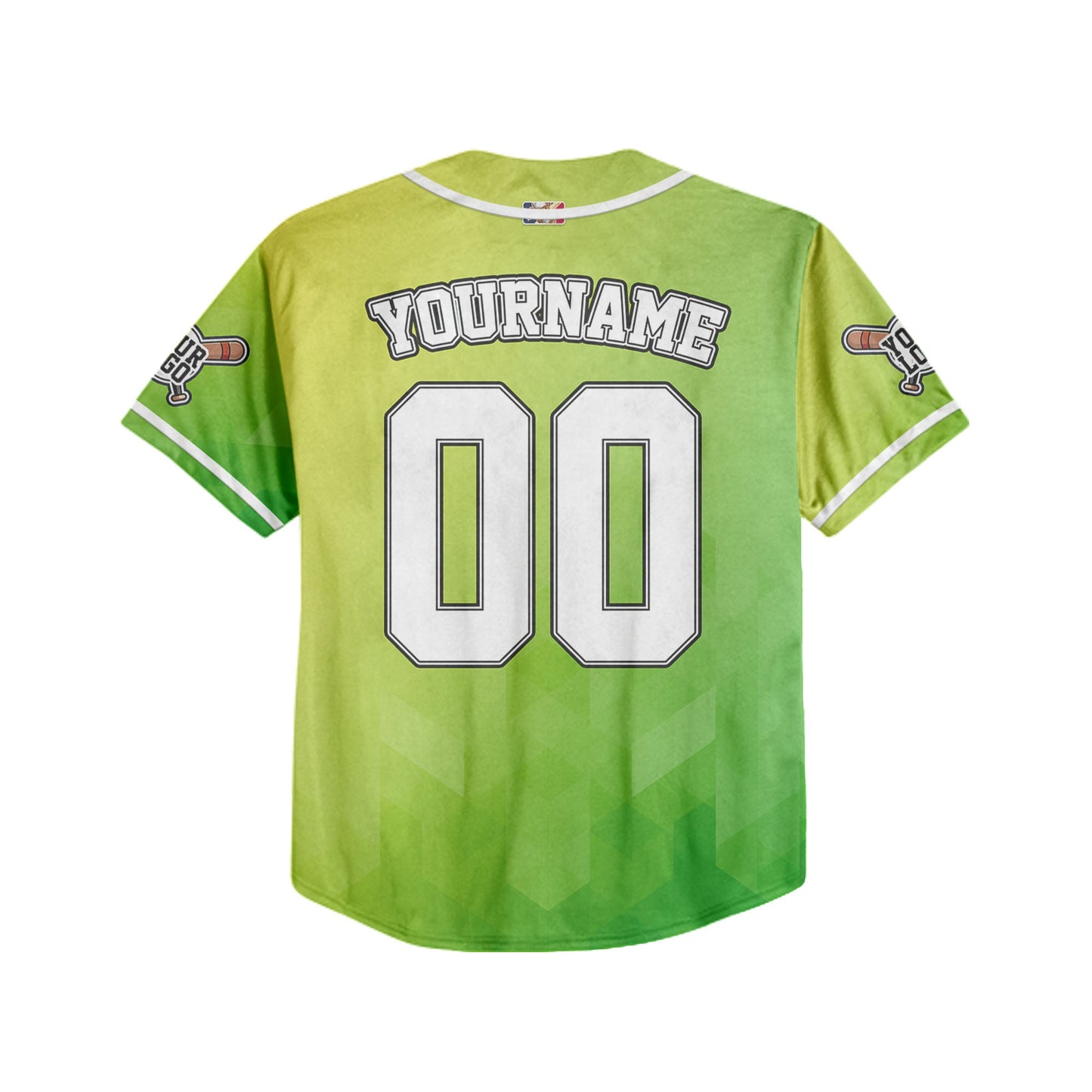 Custom Abstract Green Baseball Jersey
