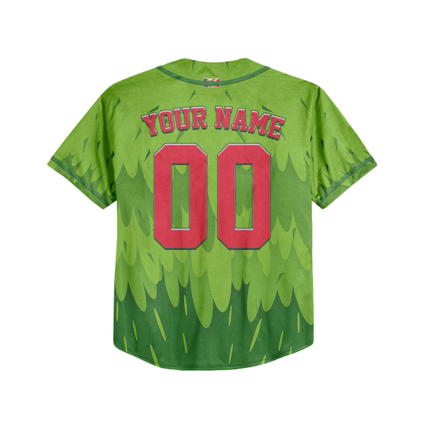 Custom Christmas Green Mean Monster Kid Baseball Jersey