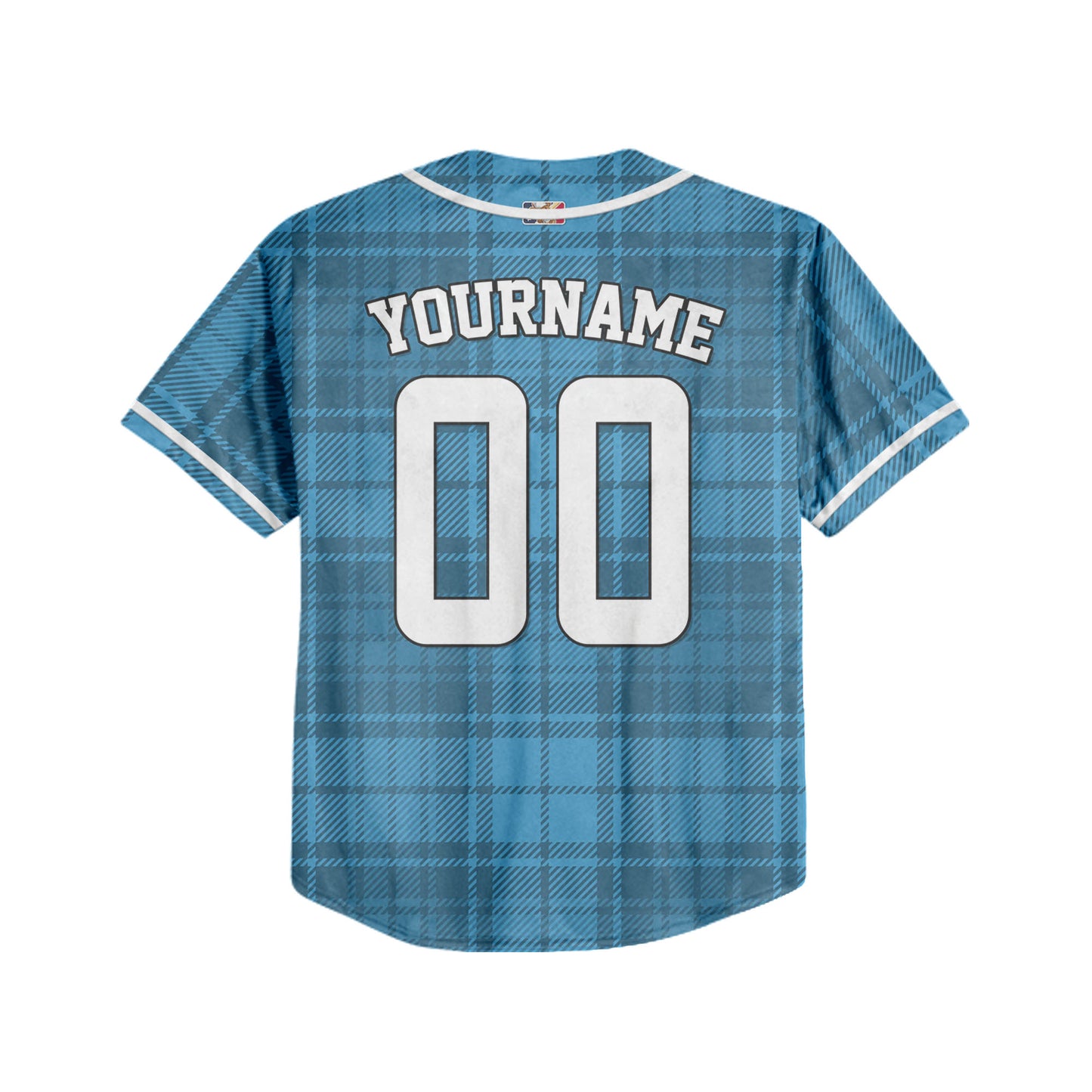 Custom Christmas Holiday Gift Box Blue Baseball Jersey