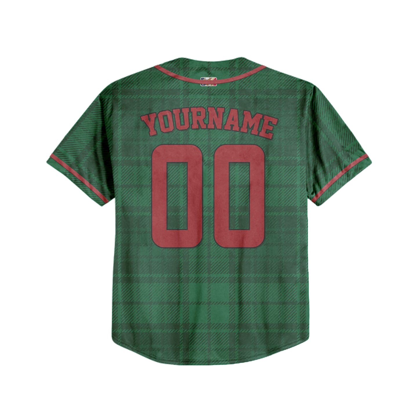Custom Christmas Holiday Gift Box Green Baseball Jersey
