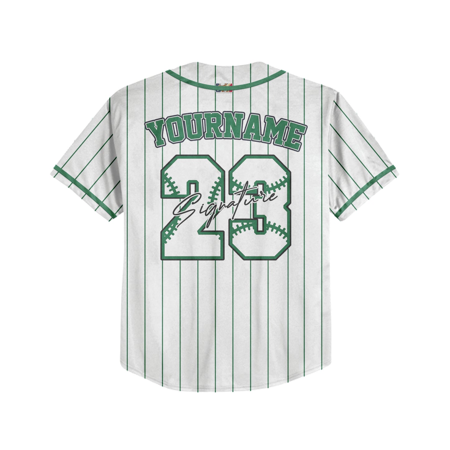Custom Colorful Basic Signature Baseball Jersey Green