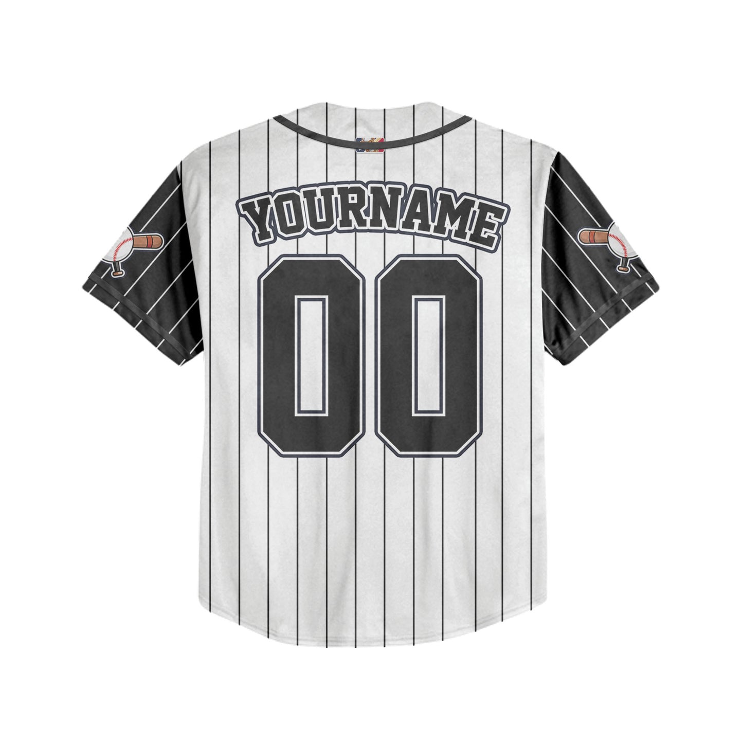 Custom Rookie of the Year Awesome Pinstripe Simple Black Baseball Jersey