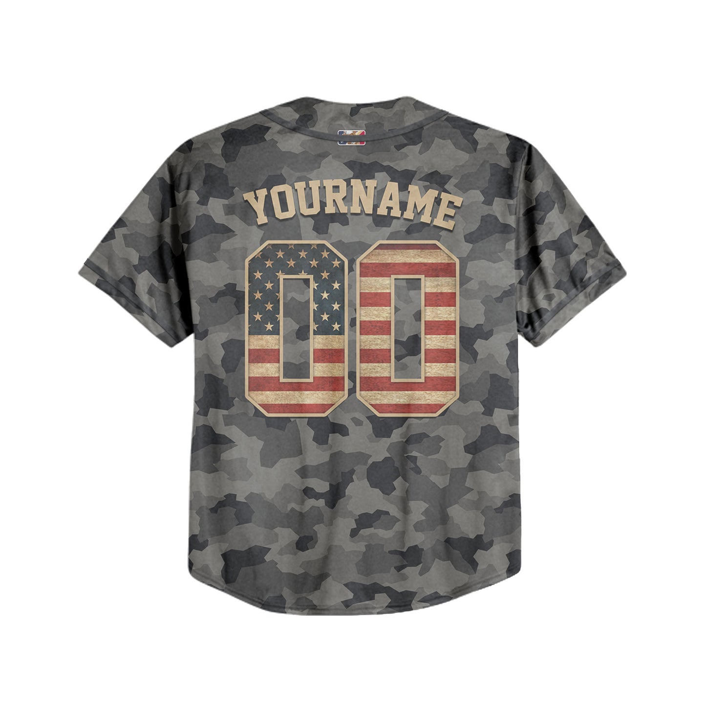 Custom Team Camo Grey Pattern Baseball Jersey