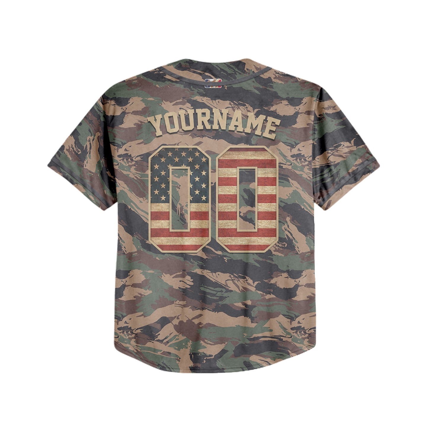 Custom Team Camo Paint Pattern Baseball Jersey