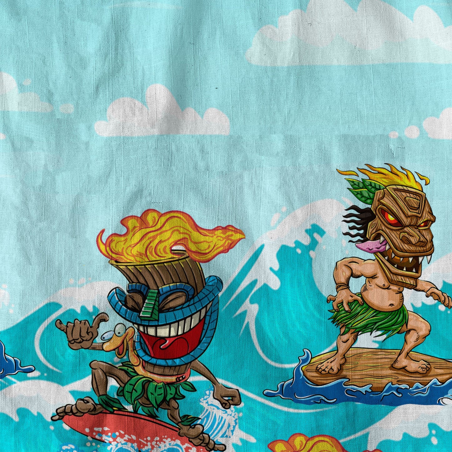Tiki Mask Aloha Hawaii Shirt, Surfing Tiki Beach Hawaiian Shirt