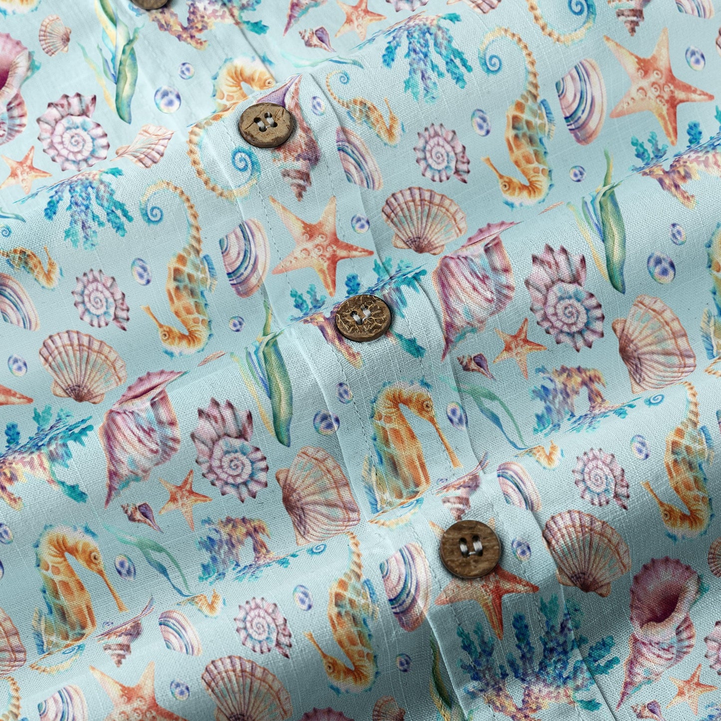 Ocean Animals Aloha Theme Hawaiian Shirt, Summer Vibes Button Down Hawaii Shirt