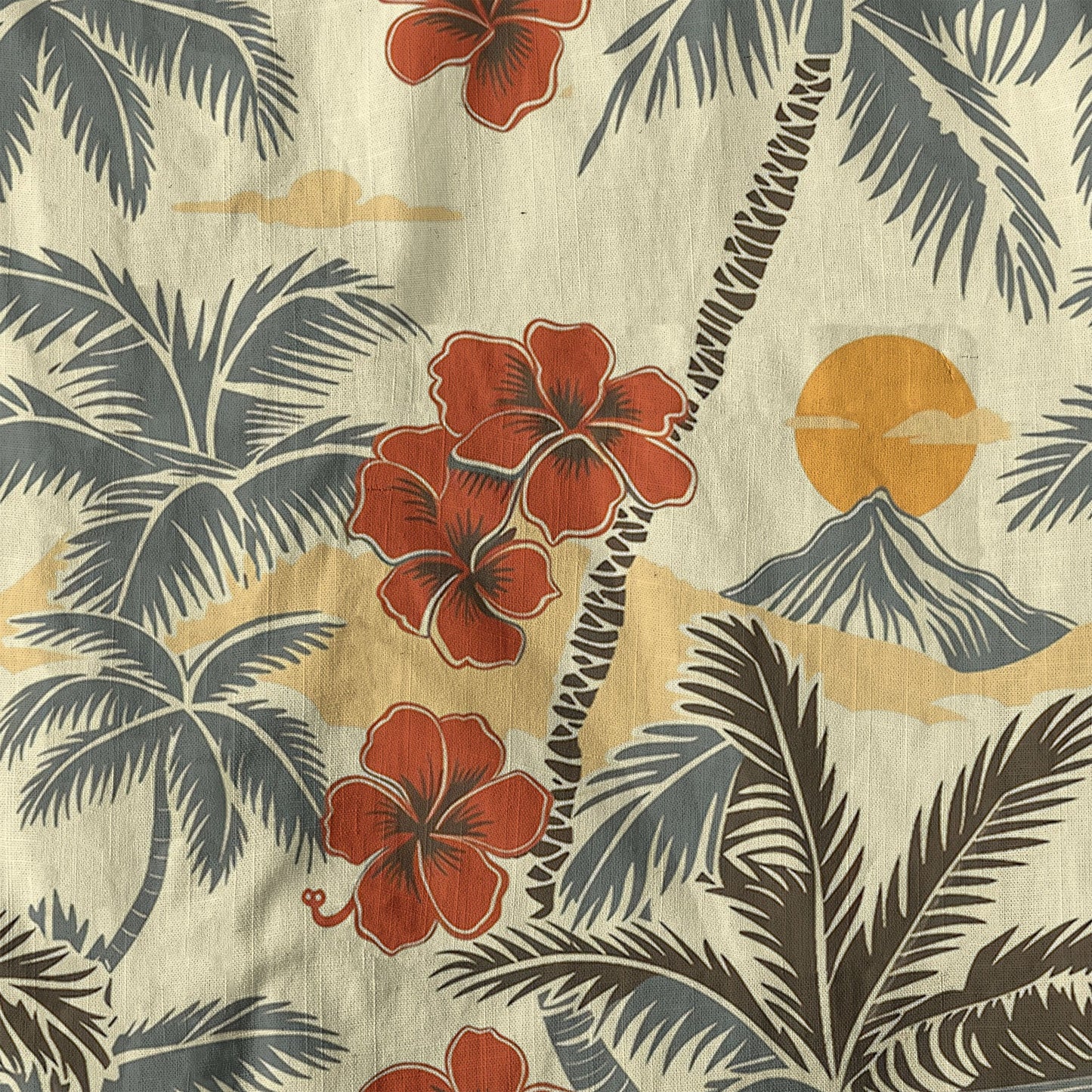 Retro Hibiscus Flowers Aloha Hawaii Shirt, Floral Hawaiian Button Up Shirt