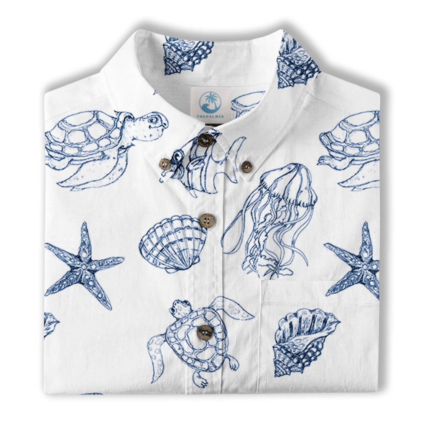 Sea Turtle Hawaiian Shirt, Aloha Summer Beach Button Up Shirt