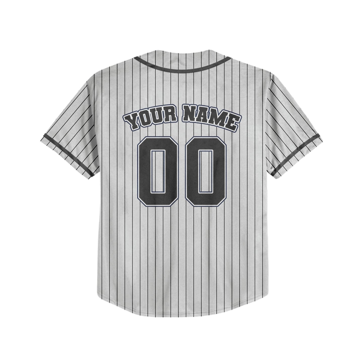 Personalized Name Custom Collection Grey Striped Black Baseball Jersey