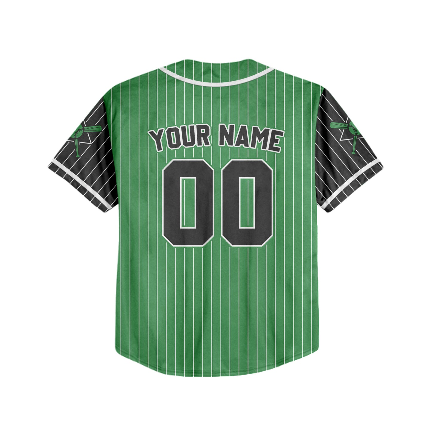 Personalized Team Name And Number Collection Striped Black Sleeve Baseball Jersey