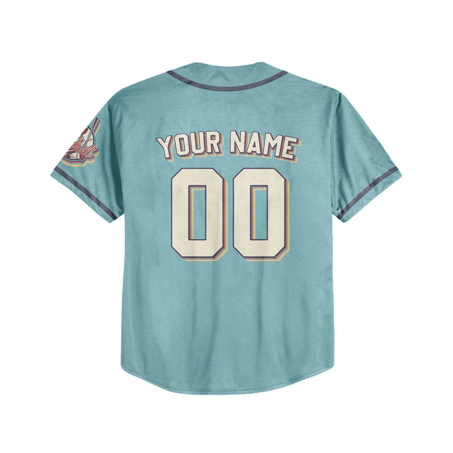Personalized Vintage Team Name And Number Custom Collection Blue Baseball Jersey