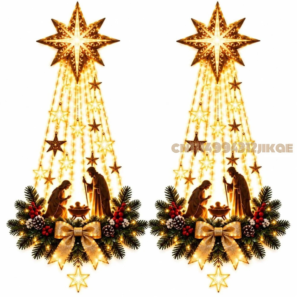 Bethlehem Star of Faith Glowing LED Nativity Decor