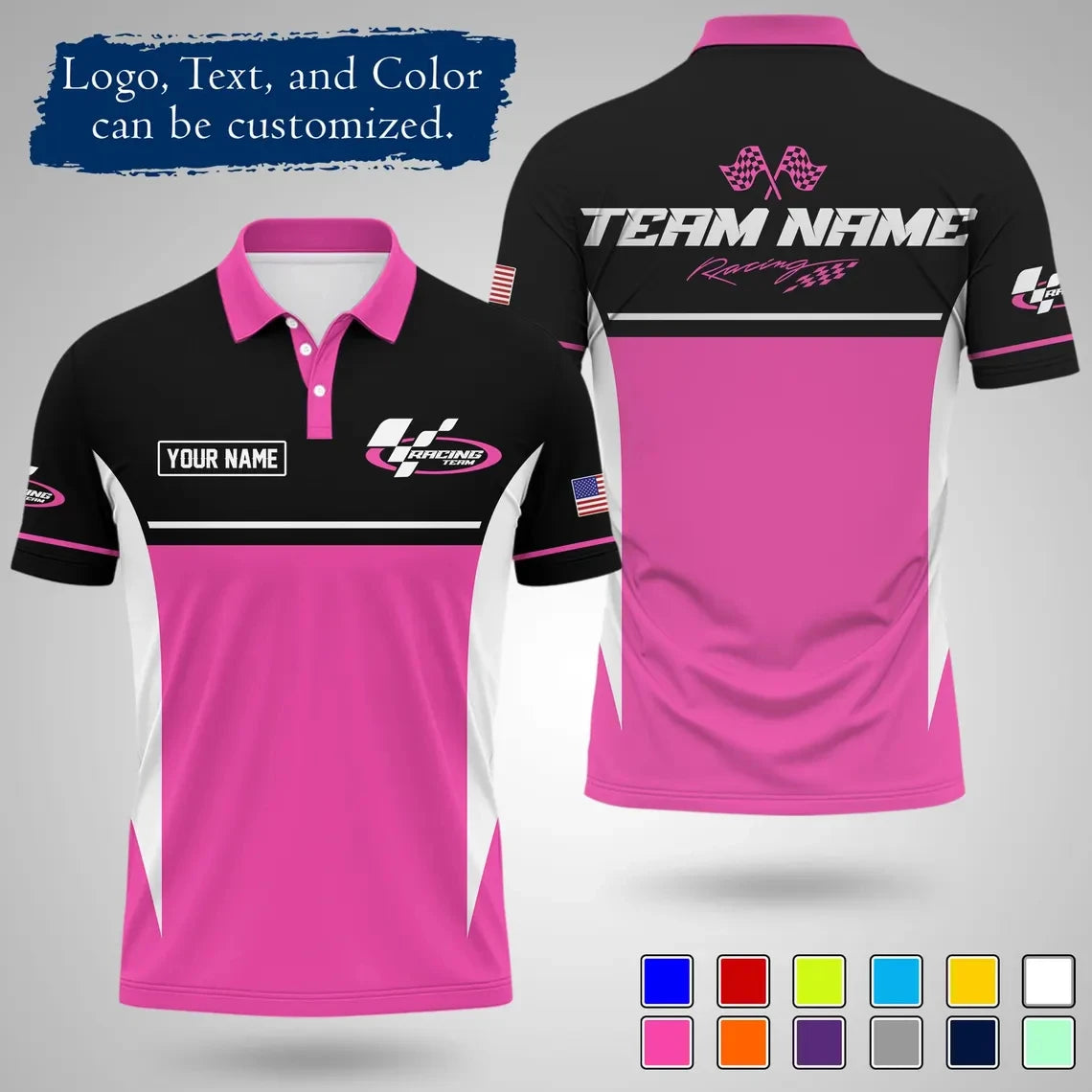 Personalized Name Team Logo And Color For Racing Teams