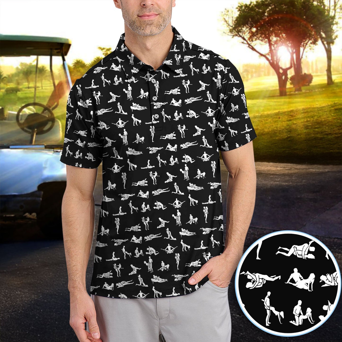 Naughty Couple Golf Polos For Golfer