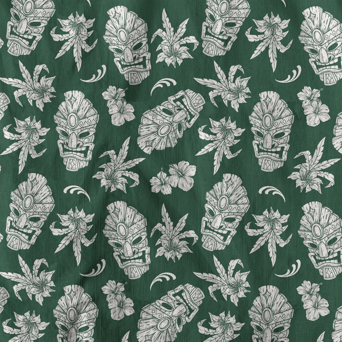 Tiki Mask Pattern Hawaii Shirt for Men