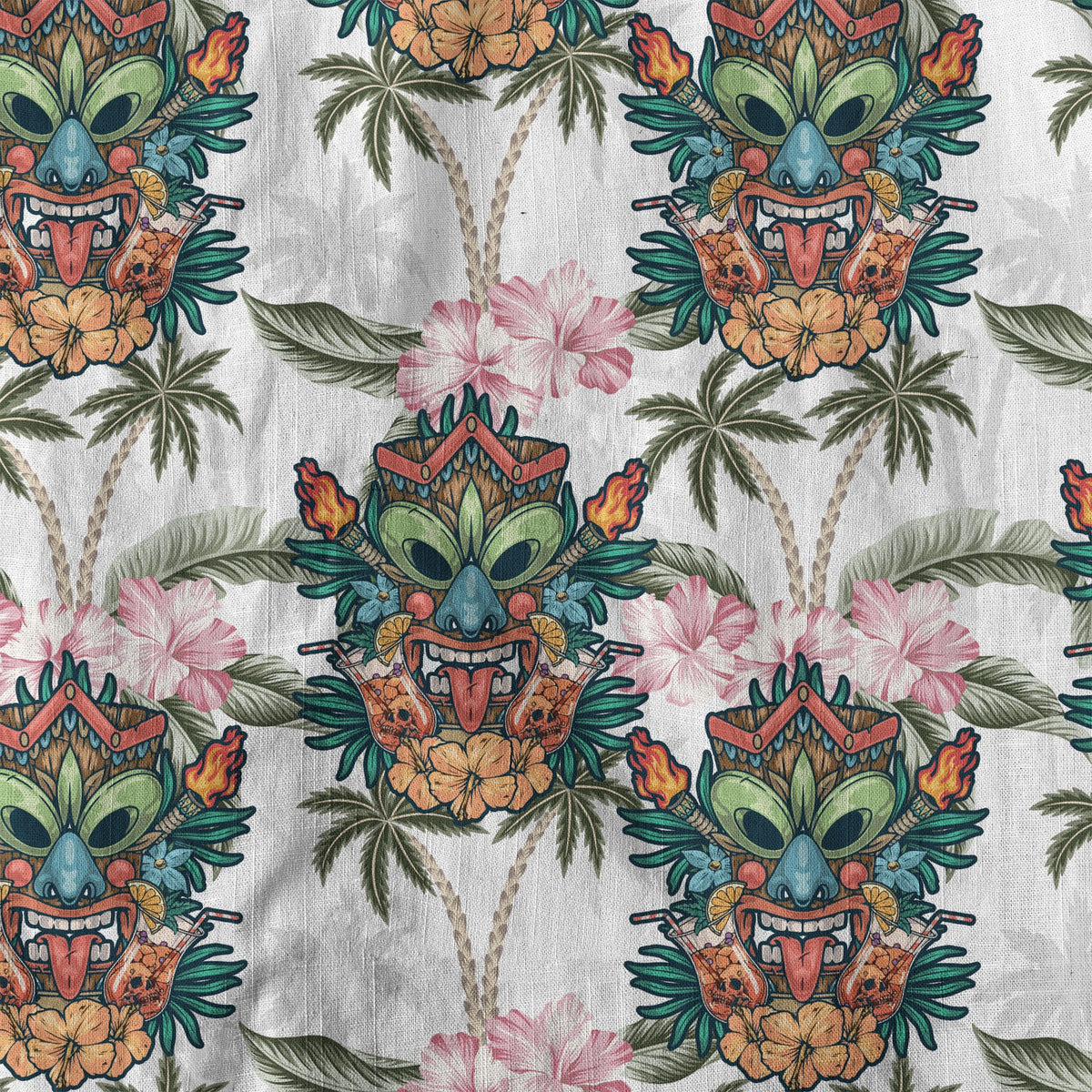 Tiki Mask Pattern Hawaii Shirt for Men, Aloha Pattern Shirt