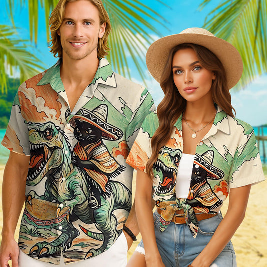 Dinosaur Hawaiian Shirts, Dinosaur Hawaiian Shirts For Women