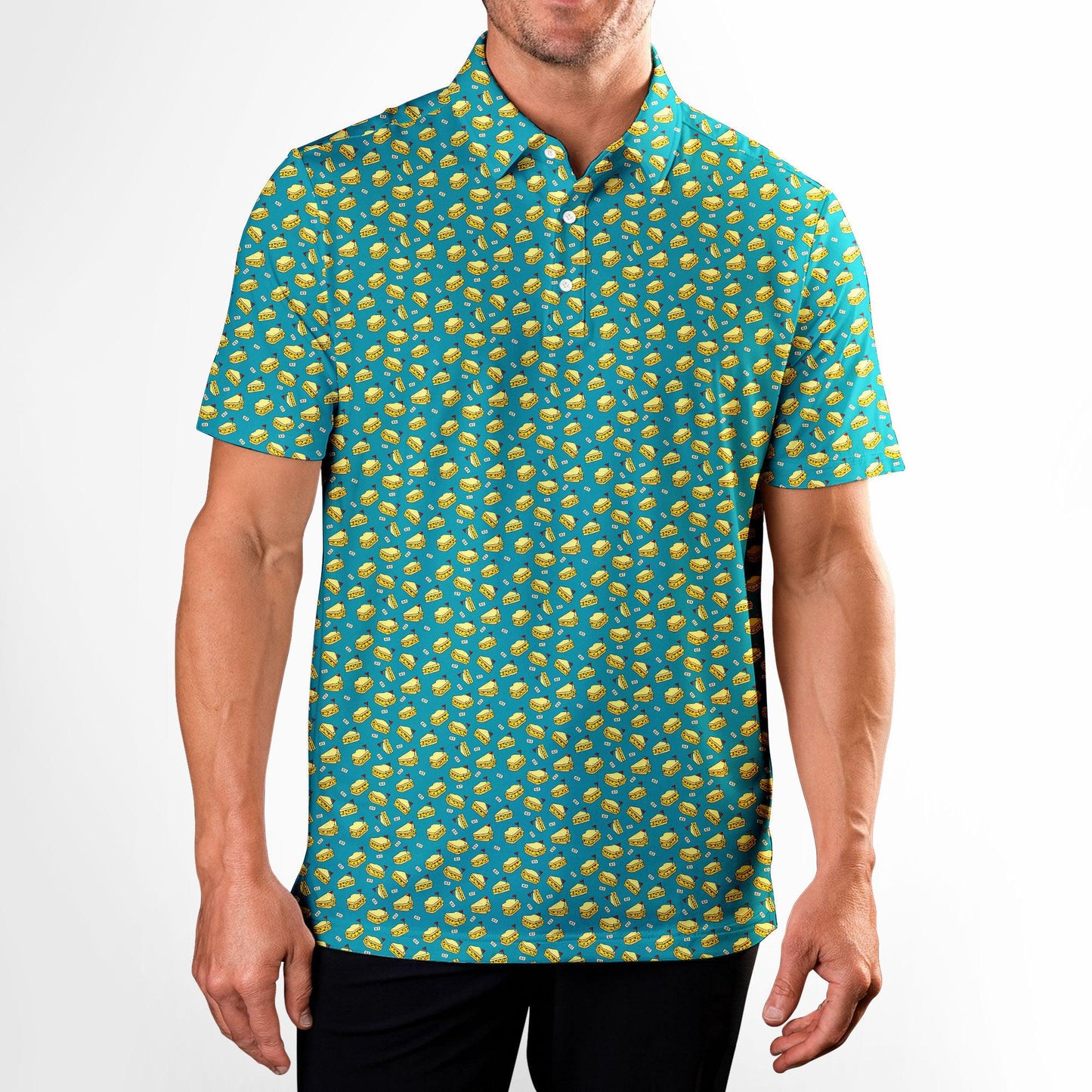 Pimento Cheese Sandwich Golf Polo Shirt, Golf Polo Shirt