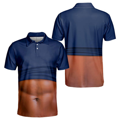 Funny Belly Polo Shirt for Men, Dad Bod  Novelty Beer Belly Shirt,