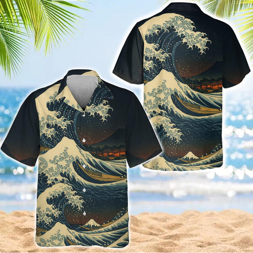 Japanese Wave Art Hawaiian Shirt Ocean Lover Beach Wear