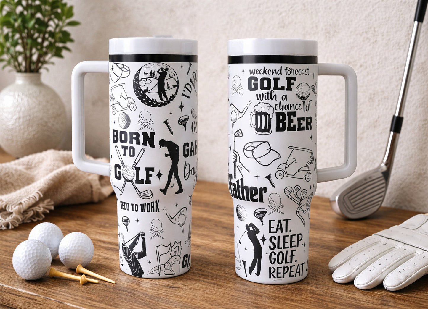 Life is Full Off Important Choices Golf Tumbler 40oz, Custom Funny Golf Tumbler, Printed Golf Tumblers With Handle, Mug Gift, Travel Cup TBGTP08