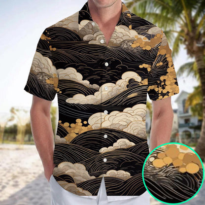 Caseyathletic Japanese Cloud Wave Hawaiian Shirt