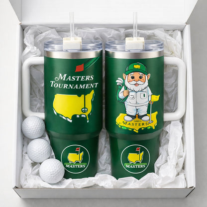 Masters Golf Tumbler 40oz, Golf Tournament 2026 Tumbler, Printed Golf Tumblers With Handle, Golf Lover Gift TBGTP01