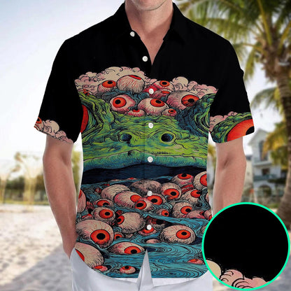 Caseyathletic Horror Frog Eyeball Hawaiian Shirt