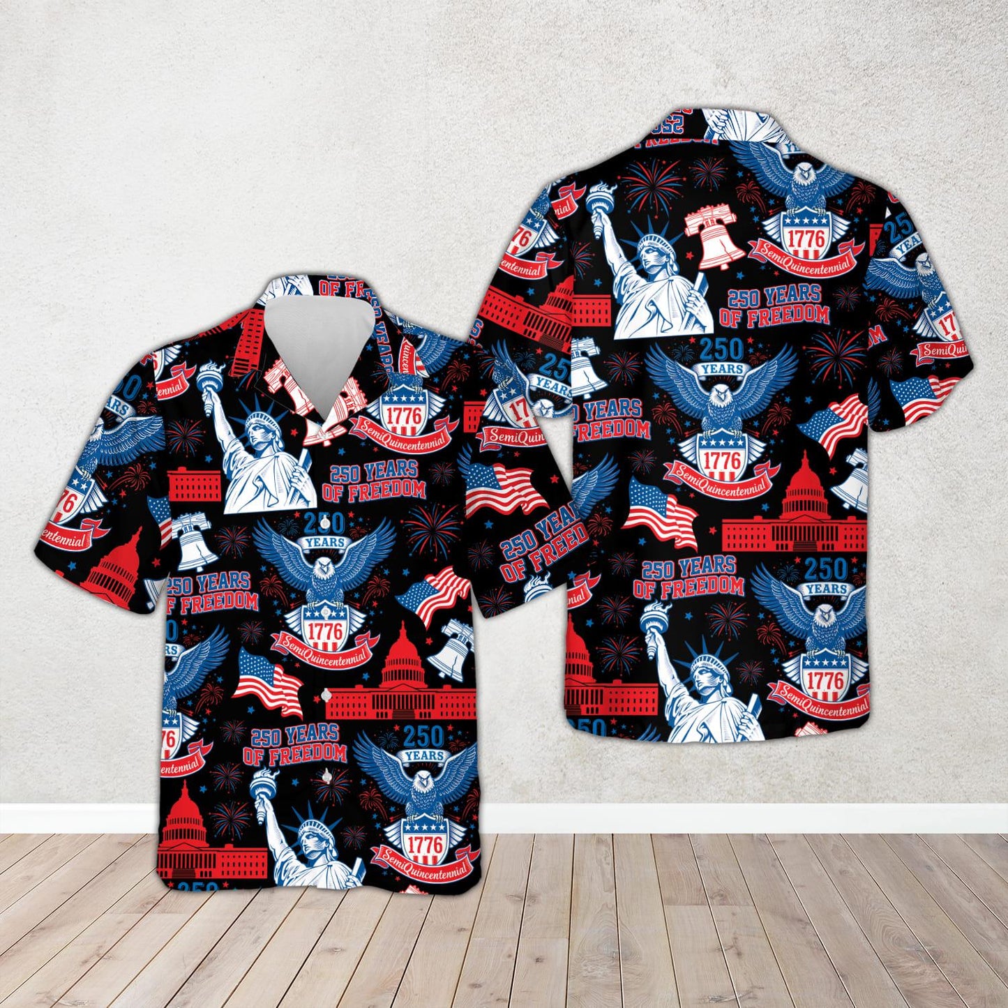 250 Years of Freedom 1776–2026 Hawaiian Shir
