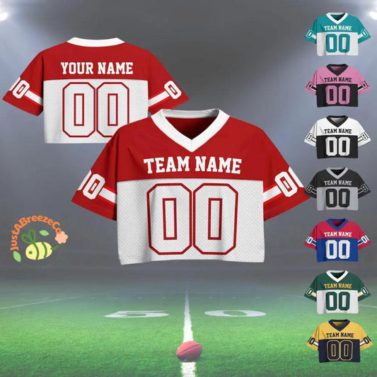 Custom Football Crop Jersey for Women