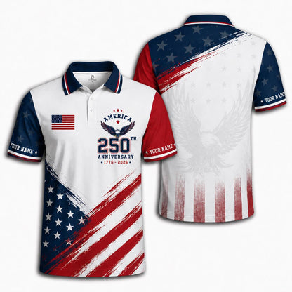 Custom America 250th Anniversary Polo Shirt