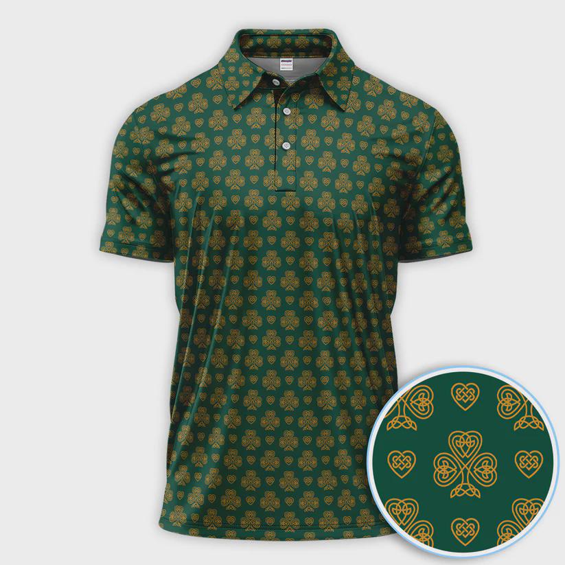 St. Patrick’s Day Shamrock Golf Polo