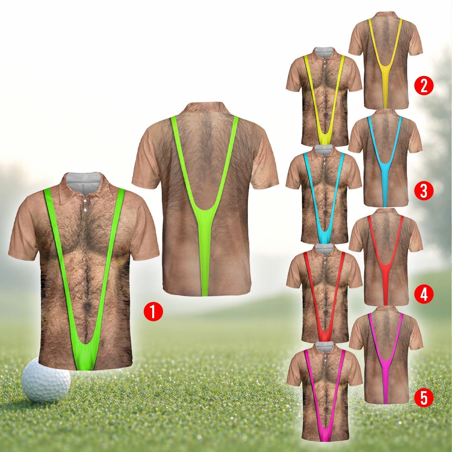 Abs Muscle Polo Shirt for Men, Dad Bod Illusion Polo, Novelty Beer Belly Shirt
