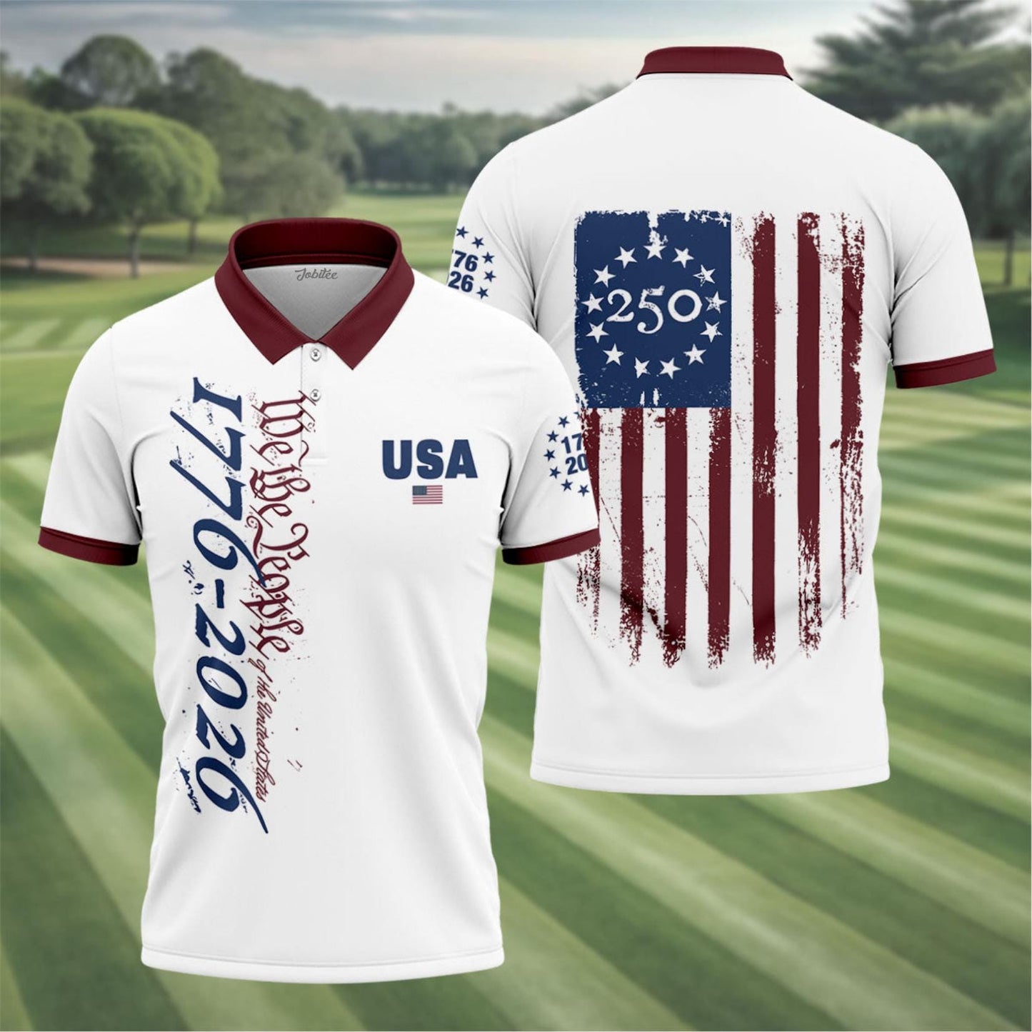 1776–2026 USA 250th Anniversary Golf Shirt