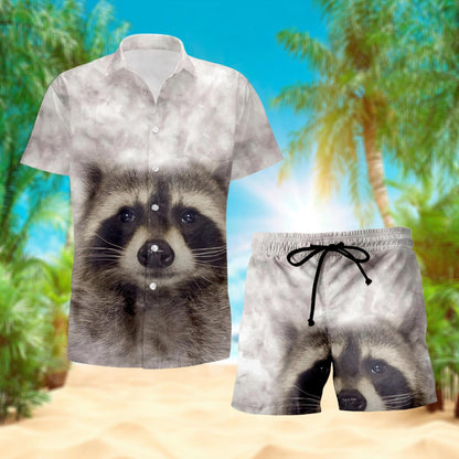 Colorful Raccoon Hawaiian Shirt