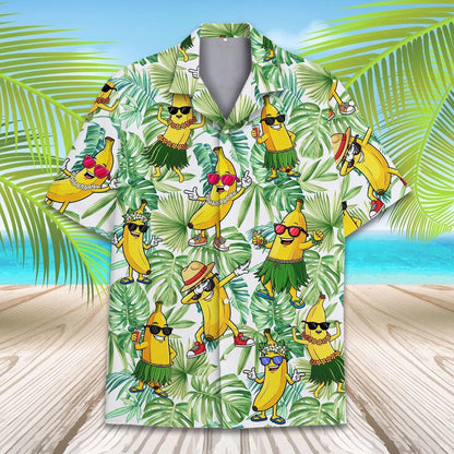 Banana Hawaiian Shirt for Men Women Youth, Hula Banana