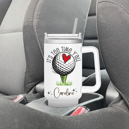 Golf Tumbler 40oz, Custom Golf Tumbler, Golf Club Tumblers, Golf Tournament Tumblers, Printed Golf Tumblers With Handle, Mug Gift, Travel Cup TBGTP14