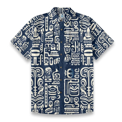 Hawaiian Party Tiki Print Shirt