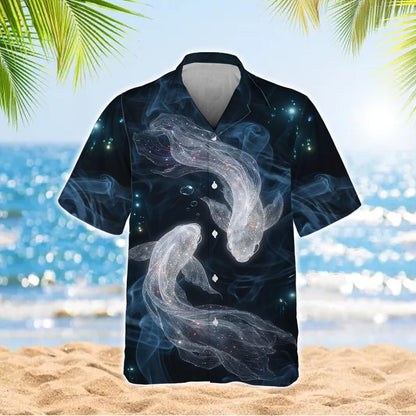Caseyathletic Celestial Koi Fish Hawaiian Shirt