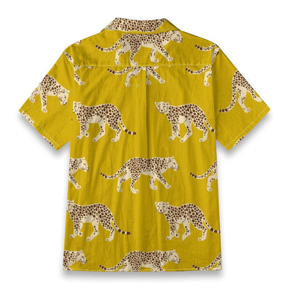 Yellow Cheetah Hawaiian Shirt