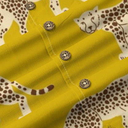 Yellow Cheetah Hawaiian Shirt