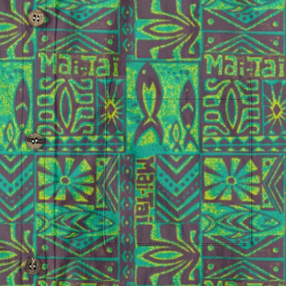 Tiki Fish print Cotton Hawaii Shirt