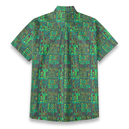 Tiki Fish print Cotton Hawaii Shirt