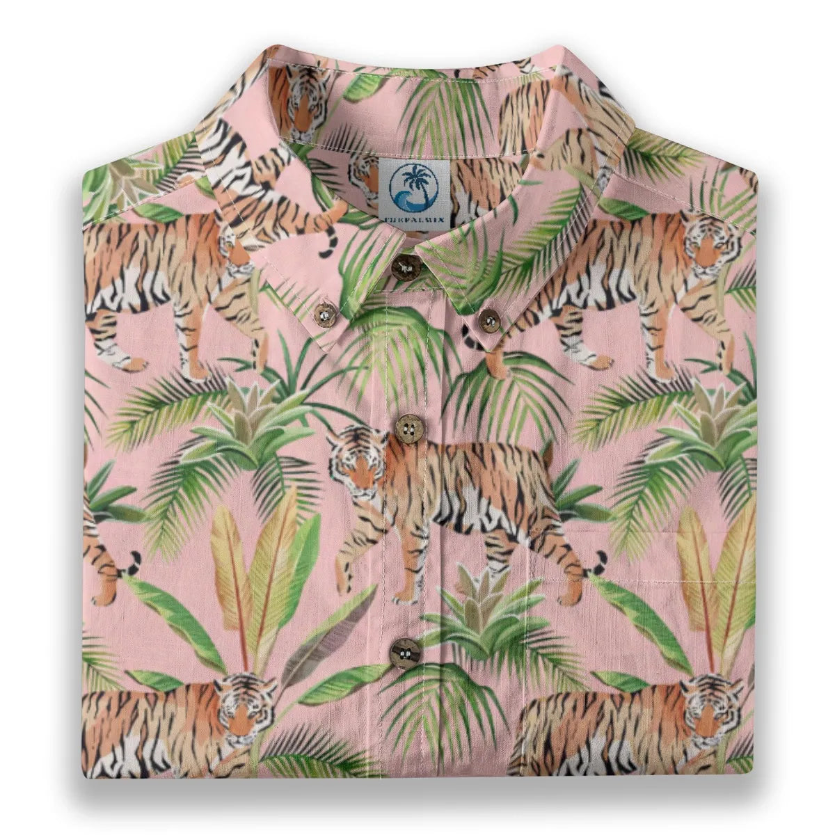 Men's Tiger Print Breathable Cotton Shirt