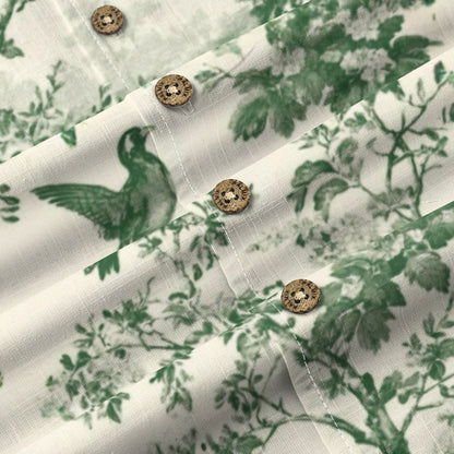 Toile de Jouy Bird Hawaiian Shirt