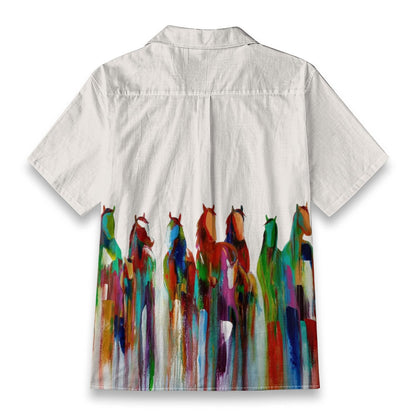 Rainbow Horse Art Hawaiian Shirt
