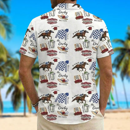 Run For The Roses Button Shirt, Derby Day Hawaiian Shirt
