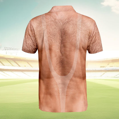 Dad Bod Illusion Novelty Beer Belly Polo Shirt